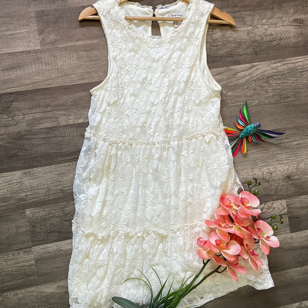 Speechless size large cream lace dress.